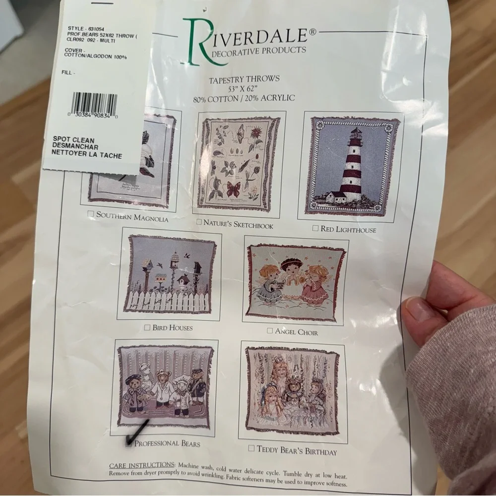 Riverdale Tapestry Throw Blanket Professional Bears